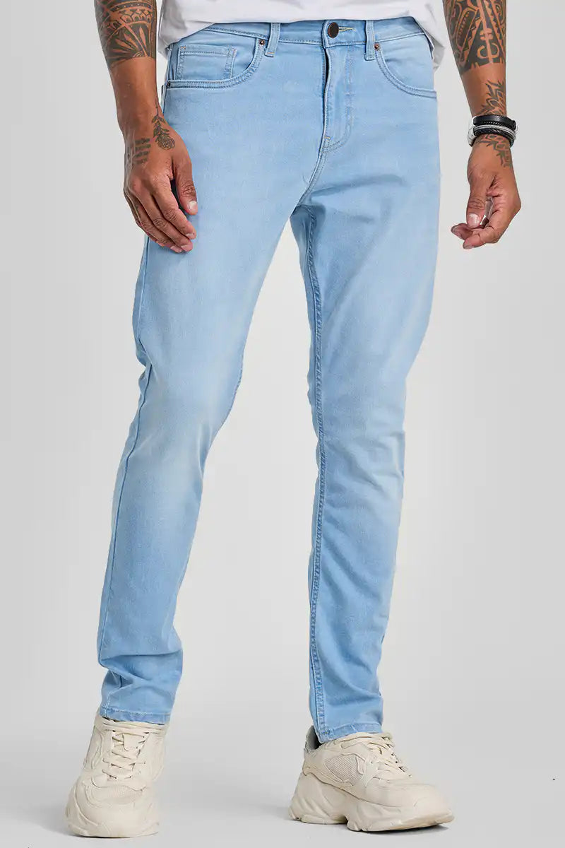 Light Blue Regular Fit Jeans -07