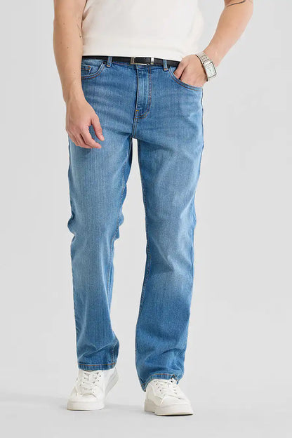 Light Blue Regular Fit Jeans -07