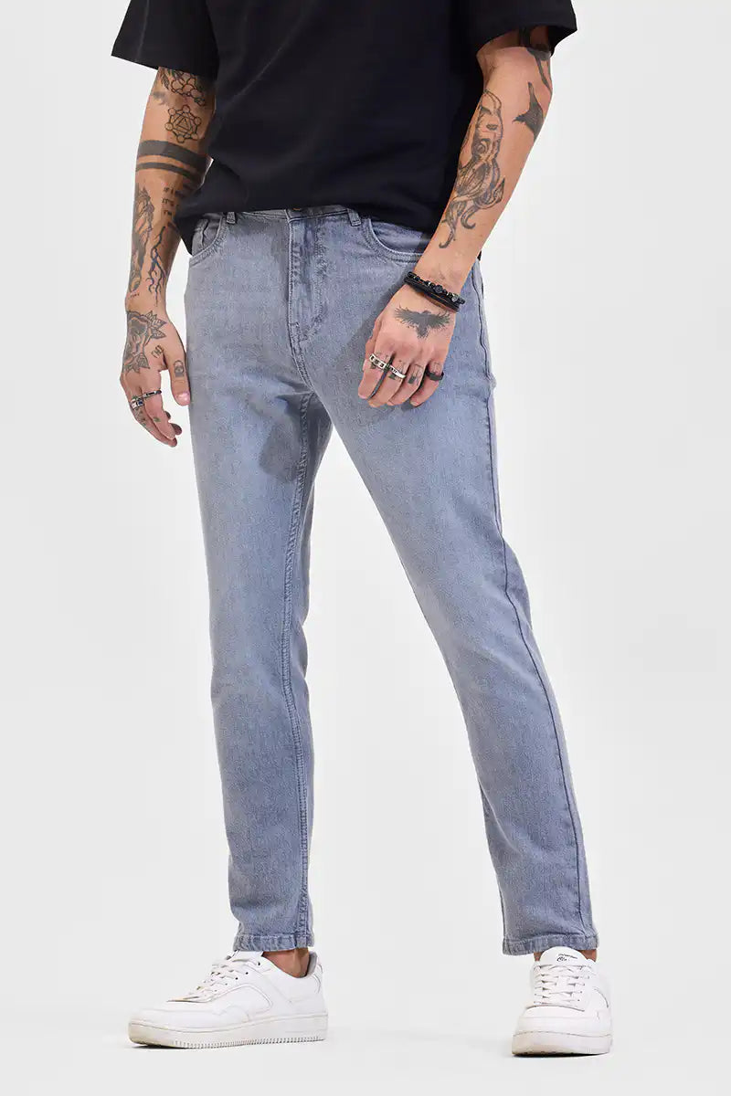 Light Blue Regular Fit Jeans -07