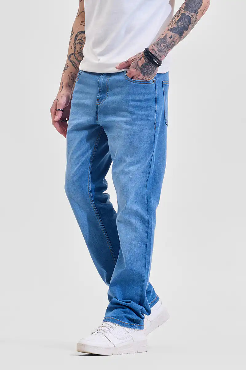 Light Blue Regular Fit Jeans -07